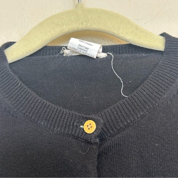 516.  Crewcuts girls Black Cardigan Sweater with Crew Neck and Ribbed Hem size 6 - Picture 2 of 5